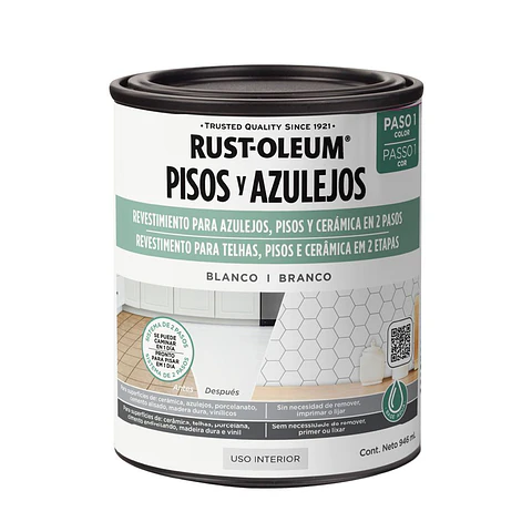 Pintura al Agua para Pisos Blanco 946 mL Rust-Oleum