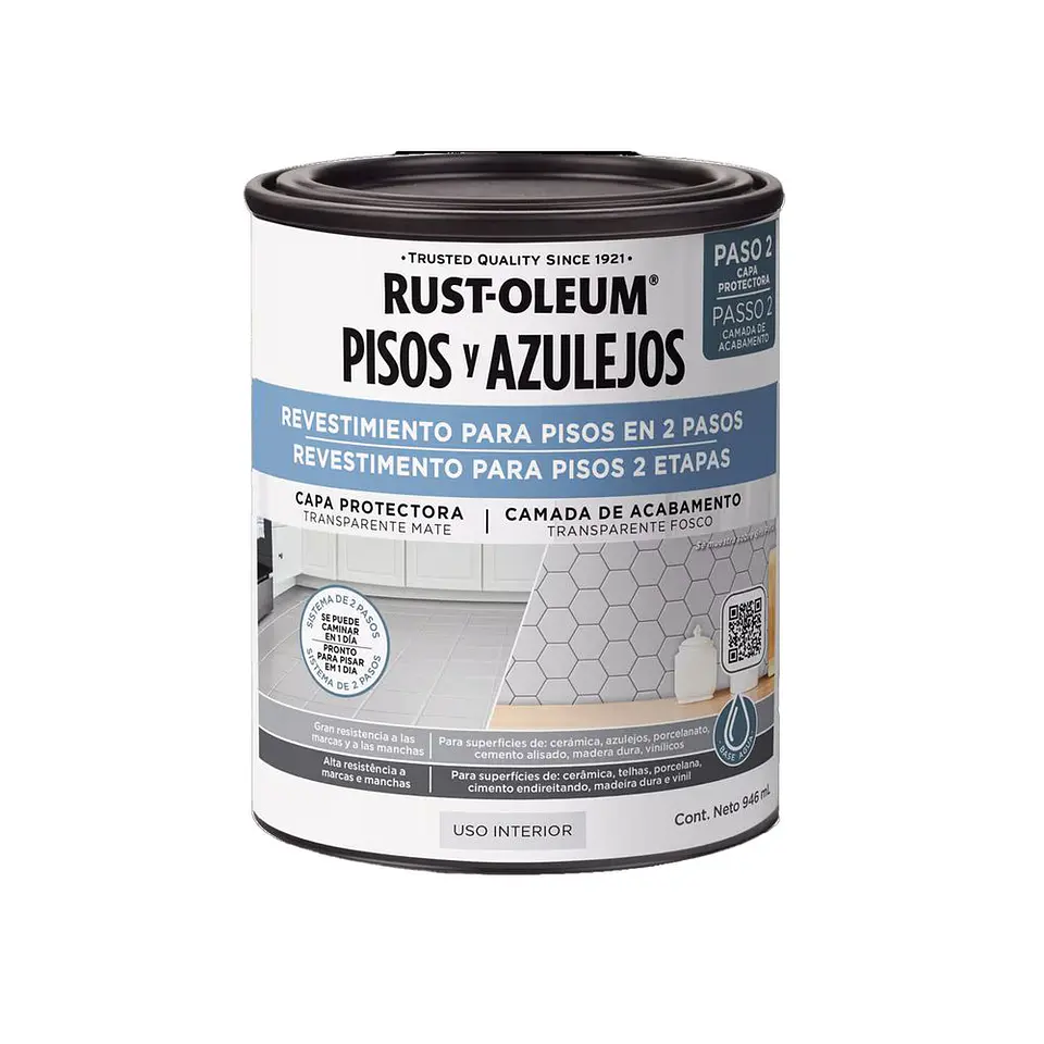 Protector para Pisos y Azulejos Transparente Mate 946 ml Rust-Oleum 1