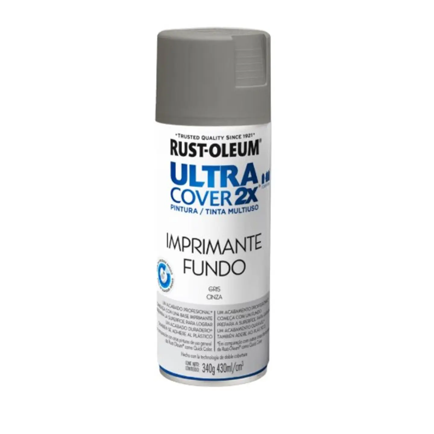 Imprimante en Spray Ultra Cover 2X Gris Mate 340 g Rust-Oleum 1