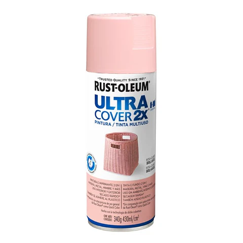 Pintura en Spray Ultra Cover 2X Multiuso Rosa Claro Brillante 340 g Rust-Oleum