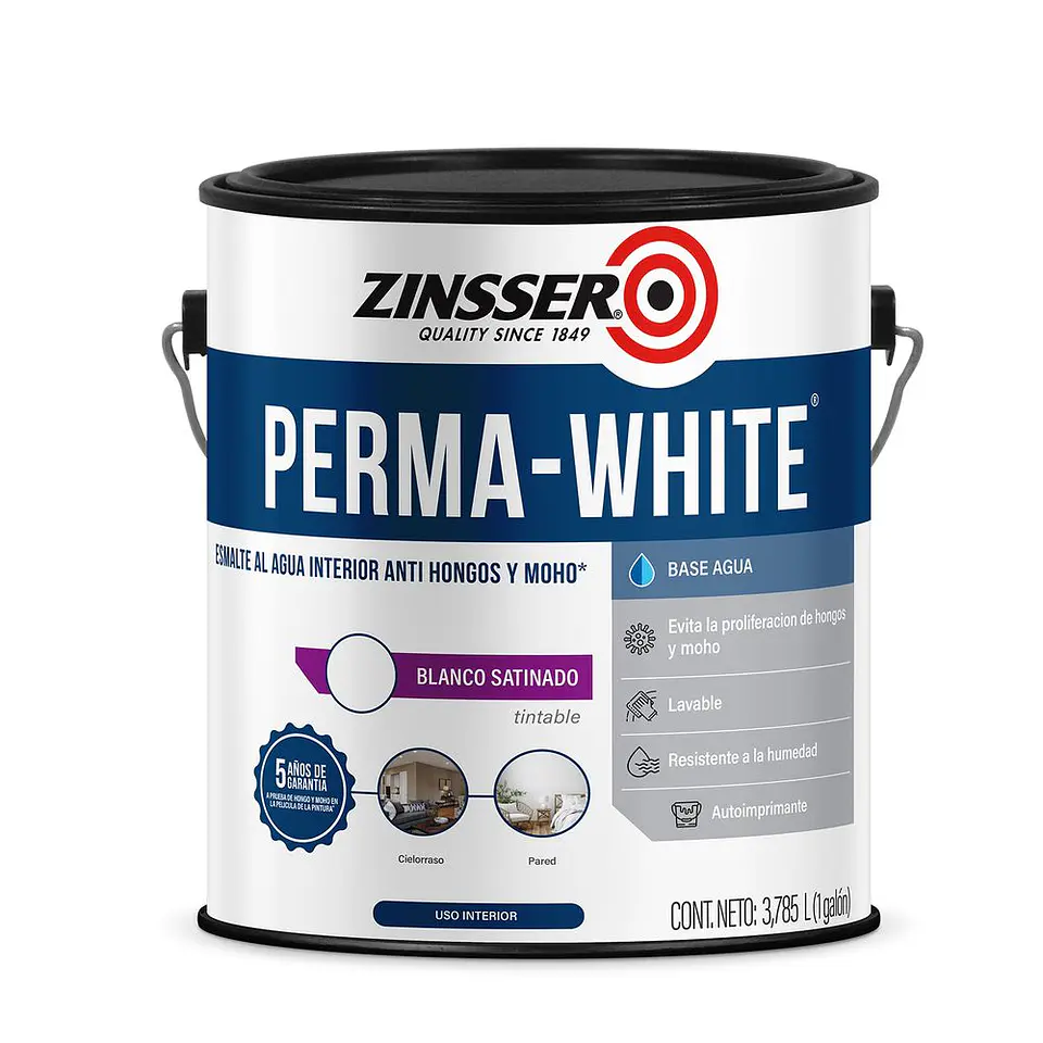 Pintura Interior Blanco Satinado 3.785 L Zinsser Rust-Oleum 1