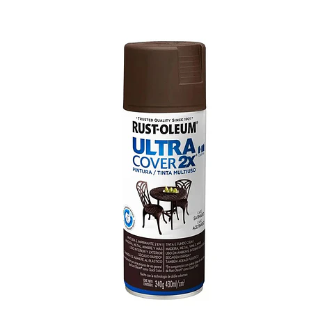 Pintura en Spray Ultra Cover 2X Multiuso Café Satinado 340 g Rust-Oleum