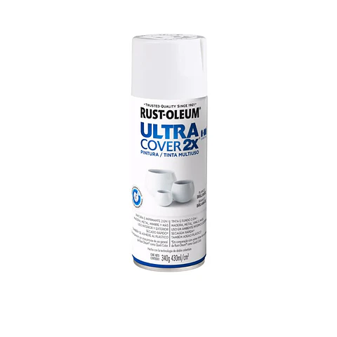 Pintura en Spray Ultra Cover 2X Multiuso Blanco Brillante 340 g Rust-Oleum