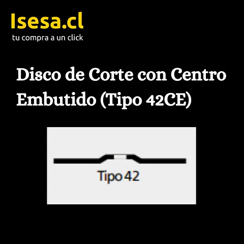Disco de Corte para Metal Specialist Line Tipo 42 CE Centro Embutido Rasta