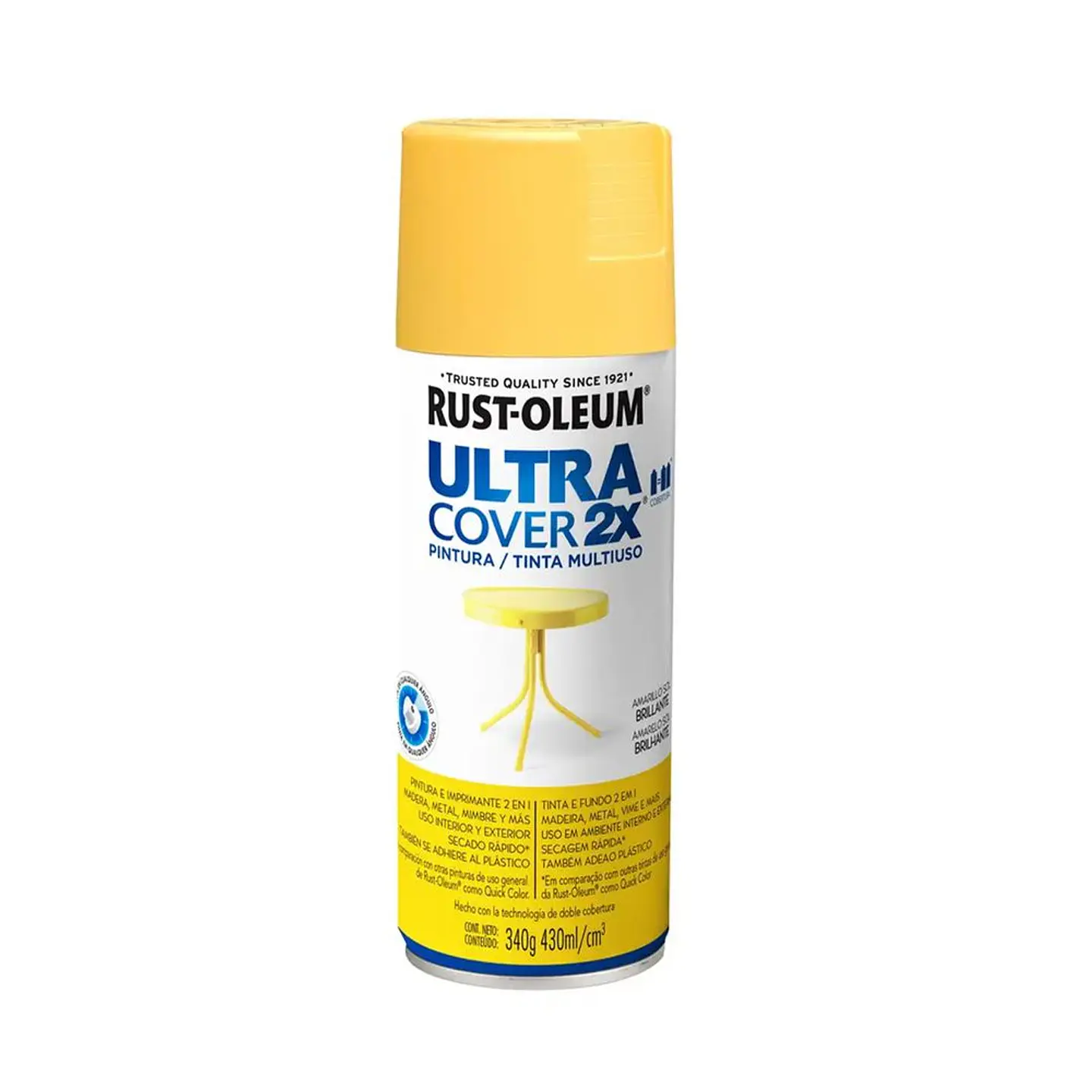 Pintura en Spray Ultra Cover 2X Multiuso Amarillo Sol Brillante 340 g Rust-Oleum 1
