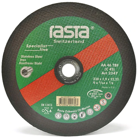 Disco de Corte para Acero Inoxidable Specialist Line 9" 230 x 1.9 x 22 mm Rasta