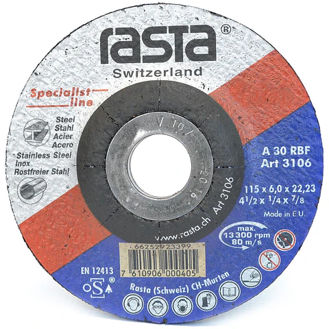 Disco de Desbaste para Metal Specialist Line 4 1/2" 115 x 6.0 x 22 mm Rasta