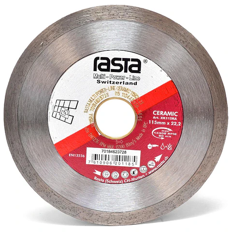 Disco Diamantado para Cerámica Multi Power Line Ceramic 4 1/2" UniK CE Rasta