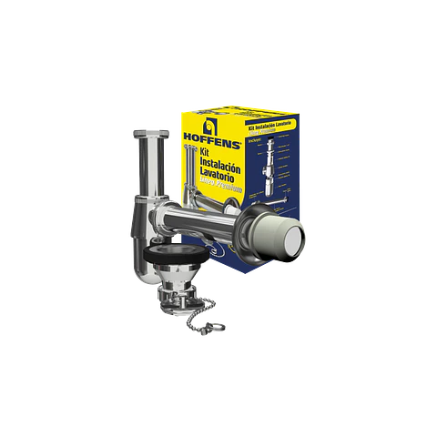 Kit Lavatorios Sifon 11/4" S/recta + Desagüe 11/4" AC. Inox. + Capuchon Hoffens