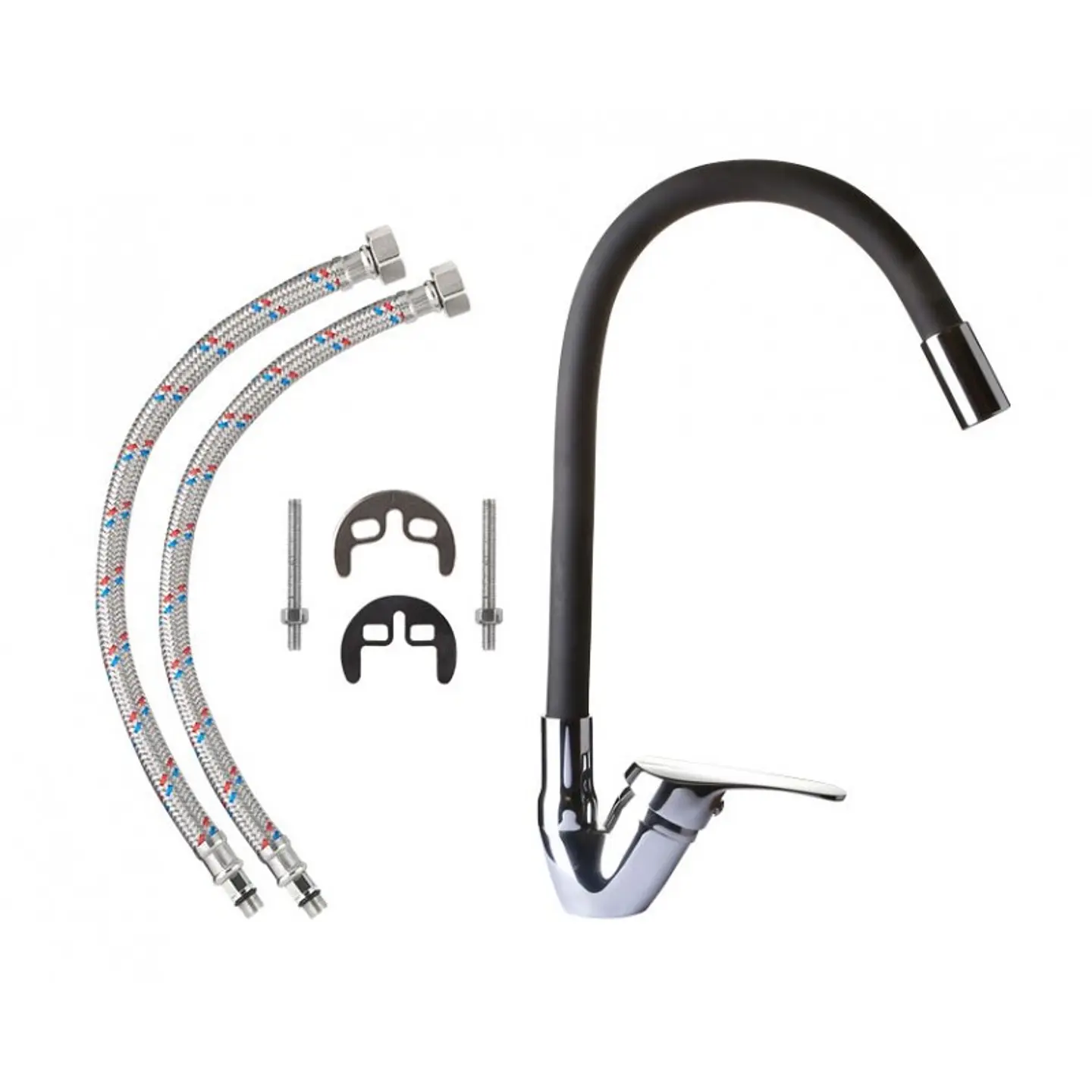 Monomando Lavaplatos Cuello Flexible 50 Cms. Zamak Estandar Hoffens 3