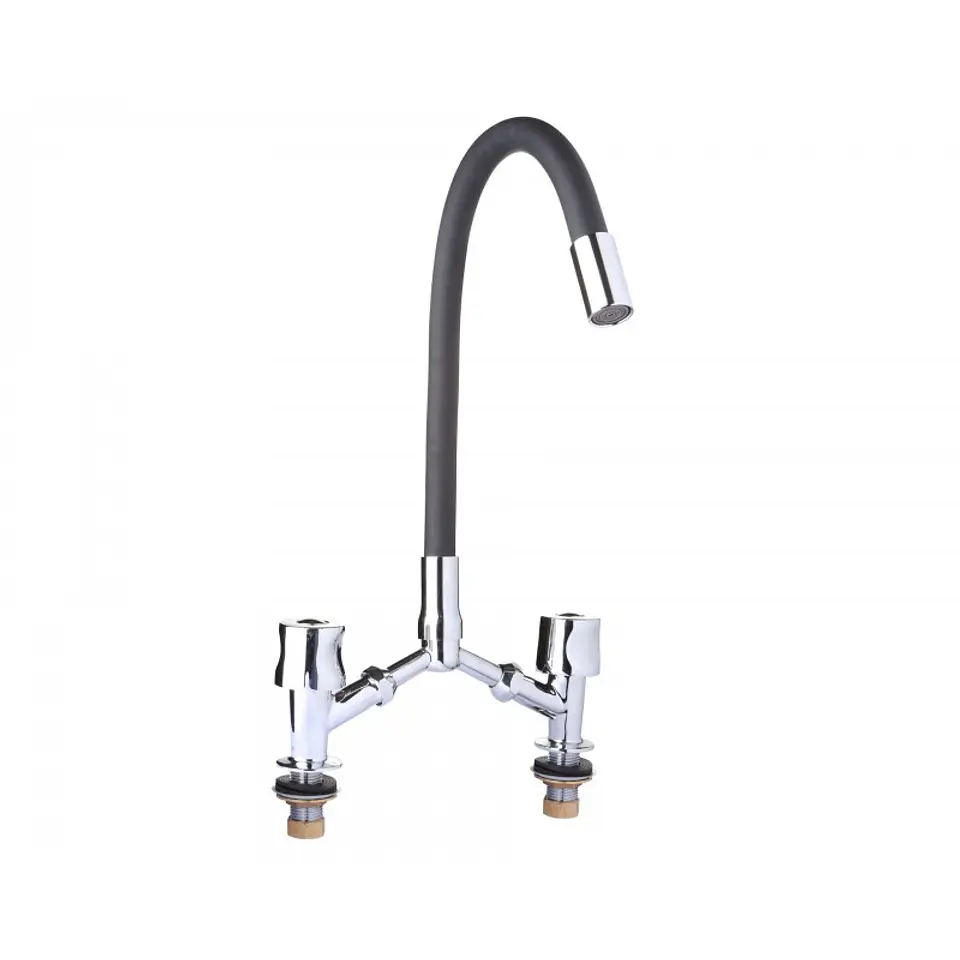 Combinación Lavaplatos Cuello Flexible 50 Cms. Quality Latón Certificado Hoffens 1
