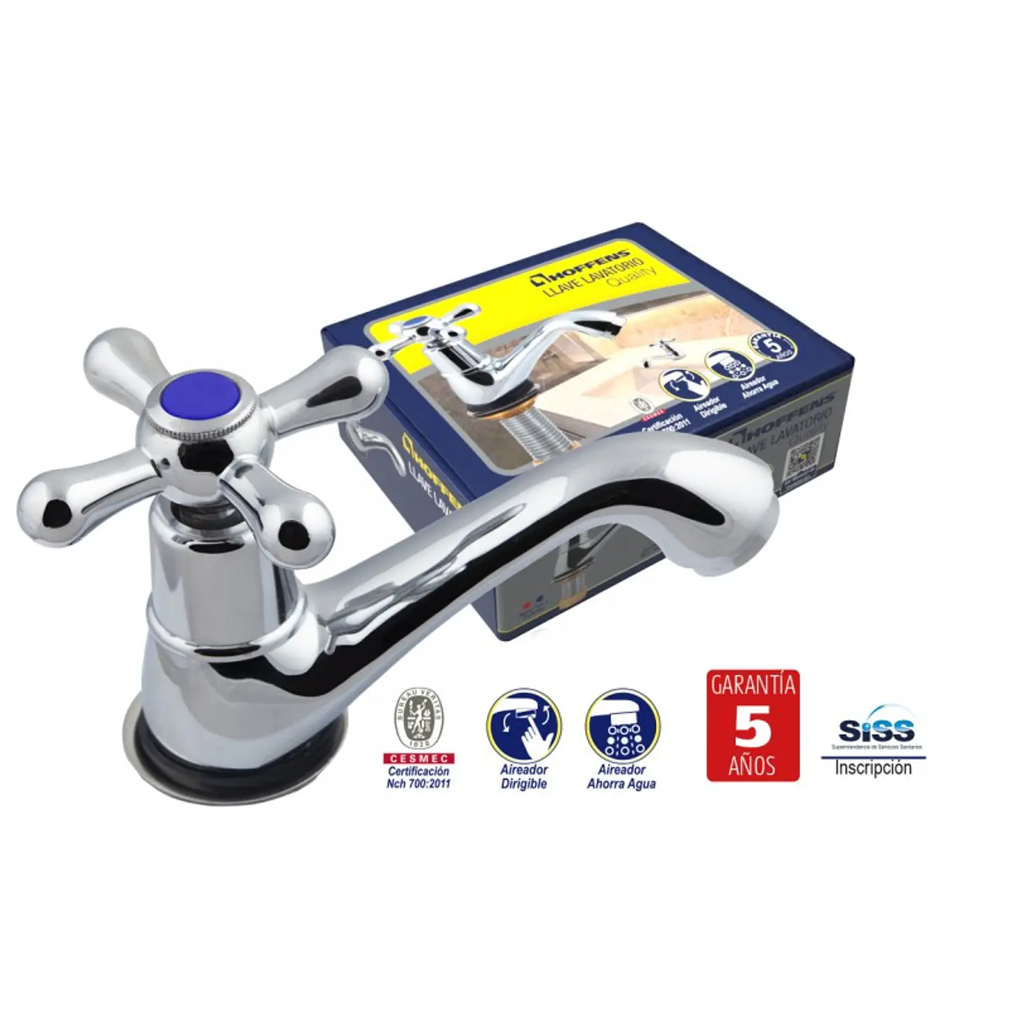 Llave Lavatorios Quality Latón Certificado Hoffens 3