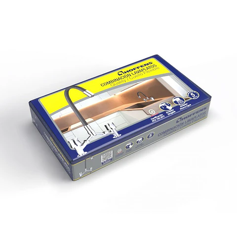 Combinación Lavaplatos Cuello Flexible 50 Cms. Quality Latón Certificado Hoffens