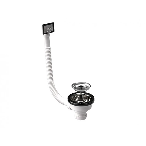 Desague Utility con Rebalse Rejilla Acero Inox 4"" Diametro Hoffens