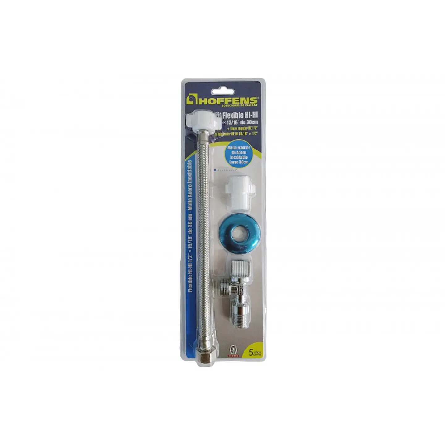 Kit Llave Inox. + Flexible Inox 25 Cms. HI HI 1/2