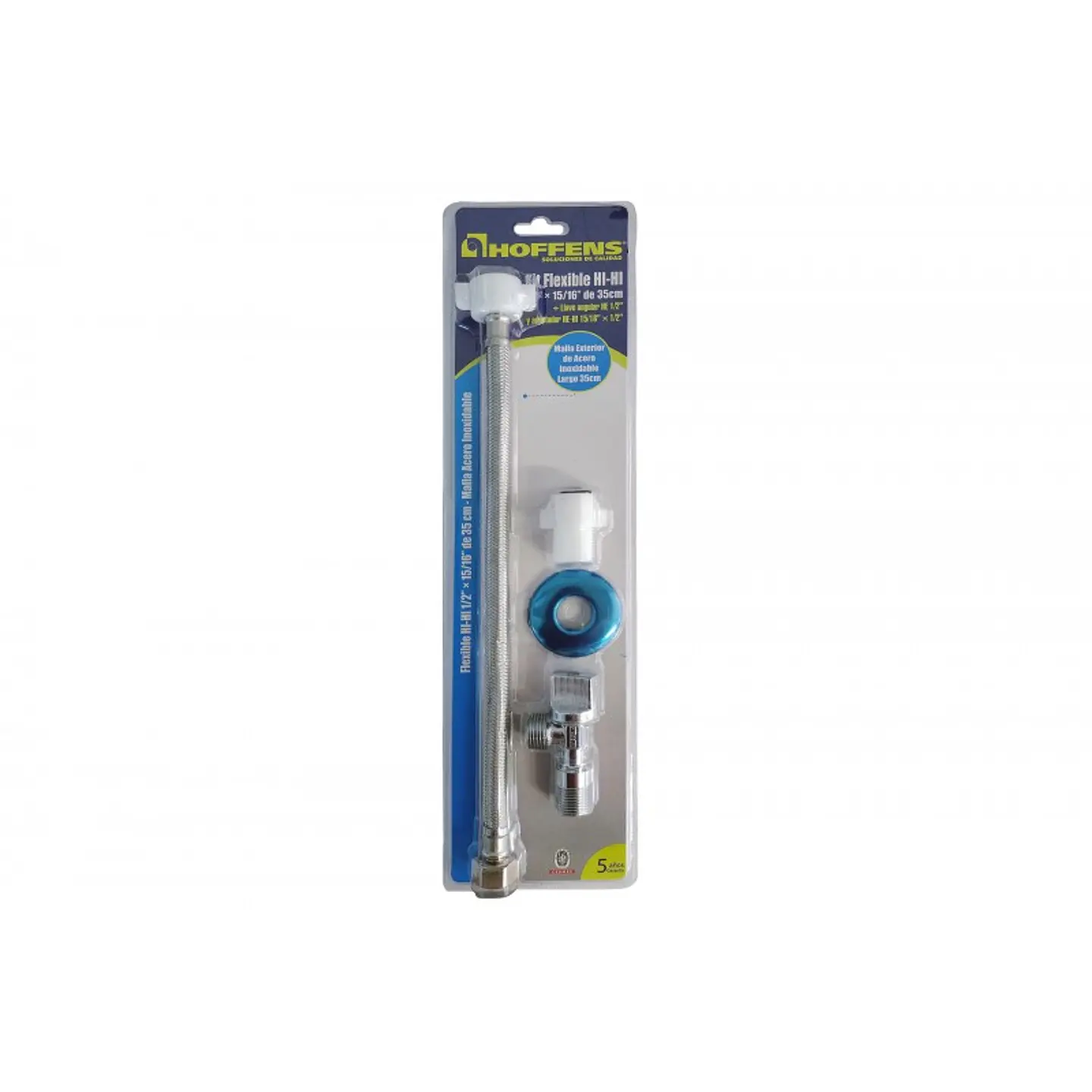 Kit Llave Inox. + Flexible Inox 25 Cms. HI HI 1/2