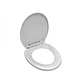 Asiento WC Redondo Blanco Cierre Suave Hoffens - Miniatura 1