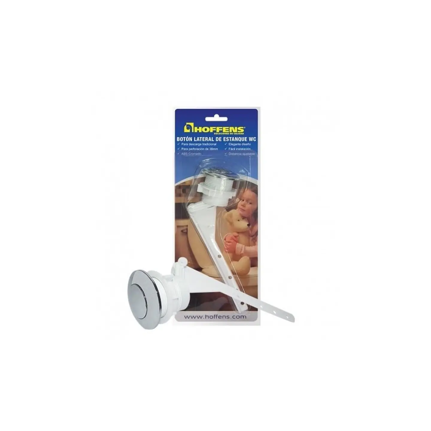 Boton Lateral Cromado Estanque Universal Hoffens 1