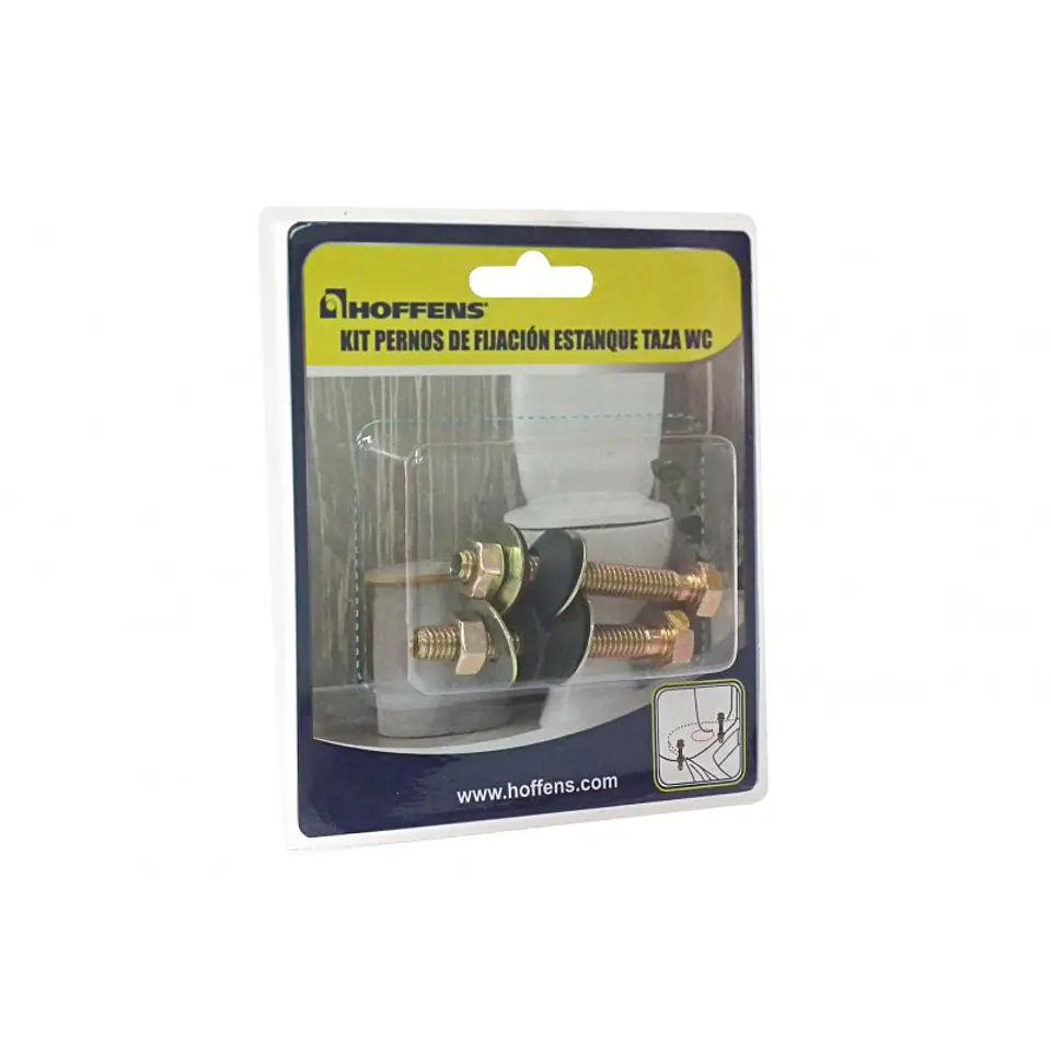 Kit Pernos Fijación Metal Estanque Taza WC Bolsa Hoffens 1