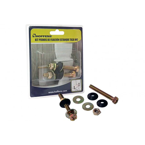 Kit Pernos Fijación Metal Estanque Taza WC Bolsa Hoffens