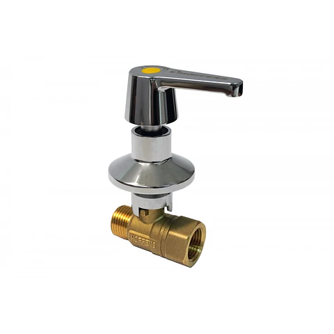 Llave Gas Encimera Cromada HI HE 1/2" Montaje Rápido Hoffens