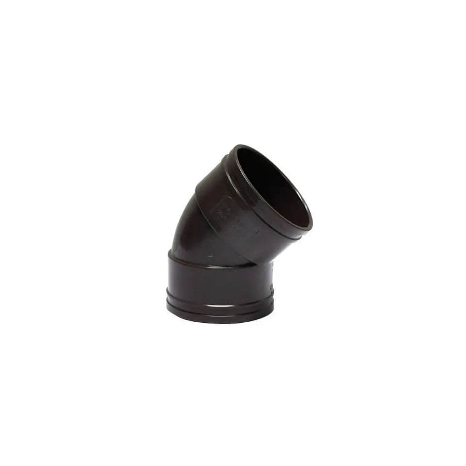B75 Codo Canaleta H-h Marrón 75 mm x 45° Hoffens 1