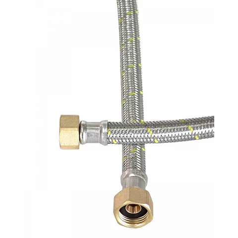 Flexible Gas He-he 7/8" x 7/16" x 60 cm. con Contratuerca Hoffens