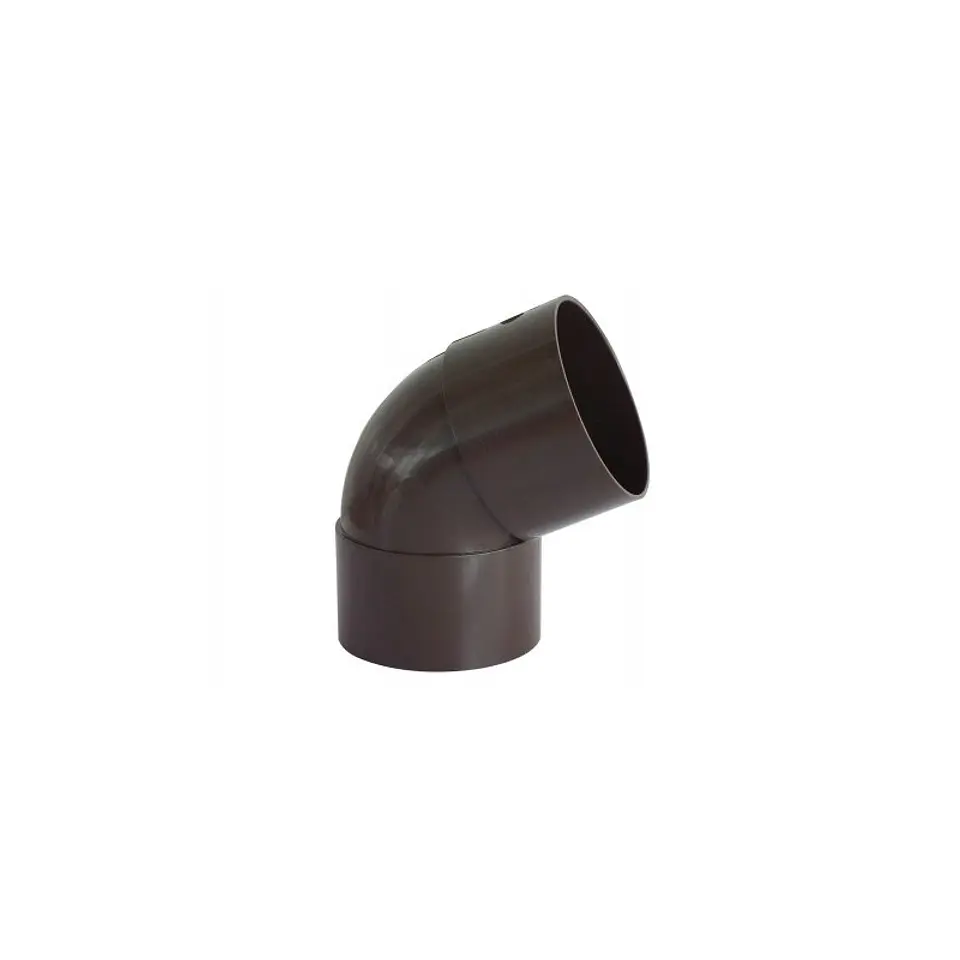 B80 Codo Canaleta H-h Marrón 80 mm x 65° Hoffens 1