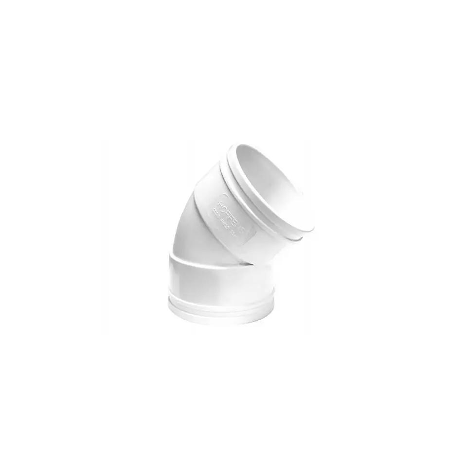 B75 Codo Canaleta H-h Blanco 75 mm x 45° Hoffens 1