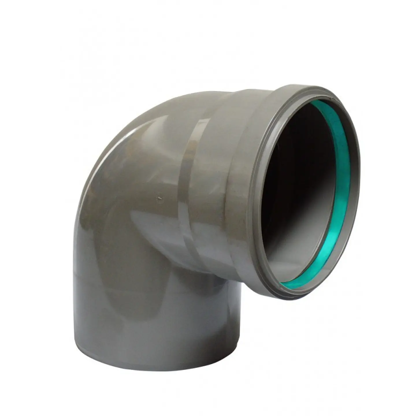 Codo Colector PVC 87,5º SN-4 250 mm Inyectado Goma Verde Hoffens 1