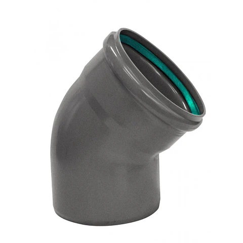 Codo Colector PVC 45º SN-4 315 mm Inyectado Goma Verde Hoffens