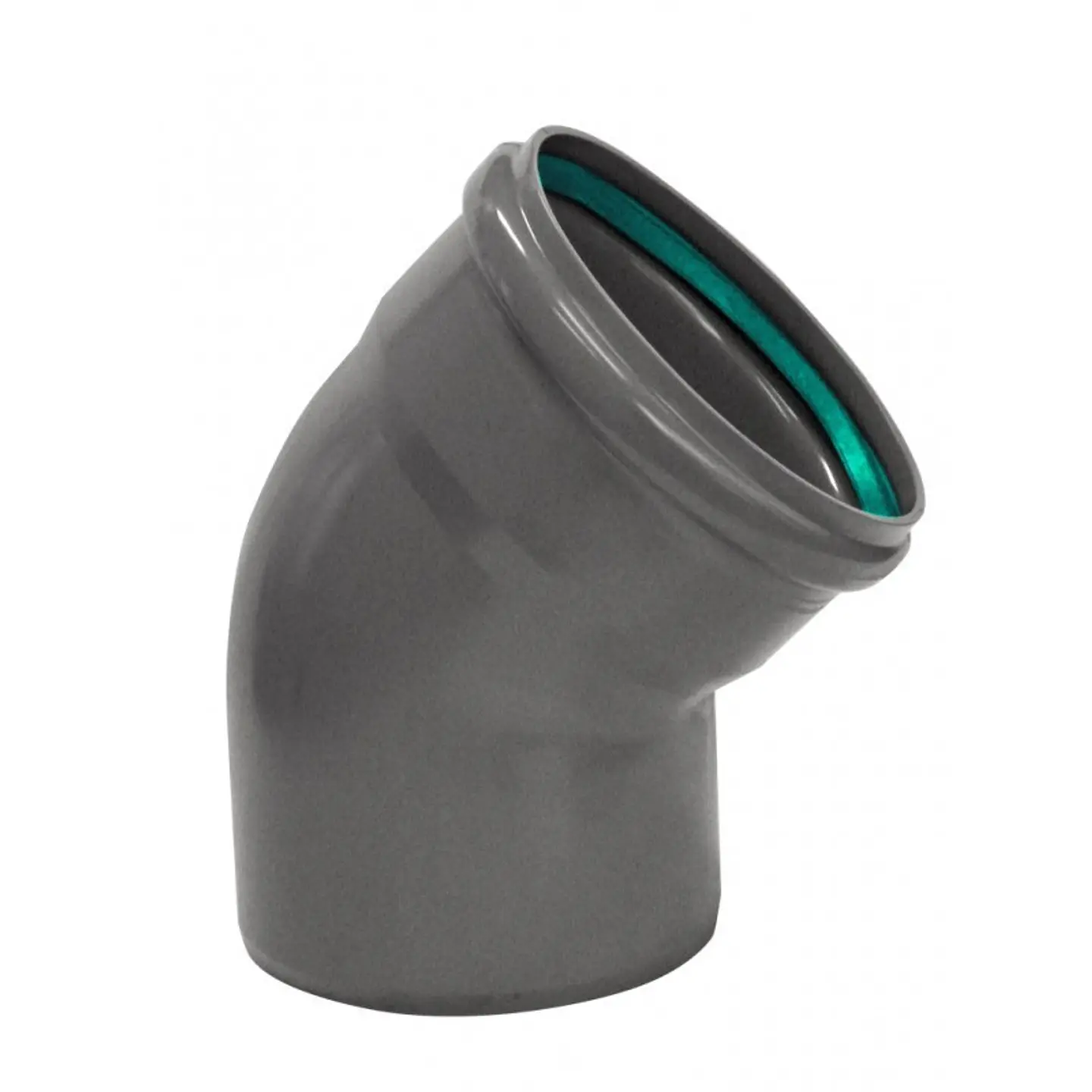 Codo Colector PVC 45º SN-4 315 mm Inyectado Goma Verde Hoffens 1