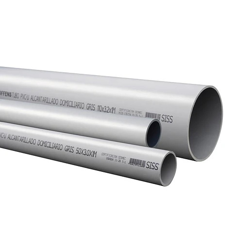 Tubo PVC-U Alcantarillado Gris 110 mm x 3 mts Nch 1779:2017 Hoffens