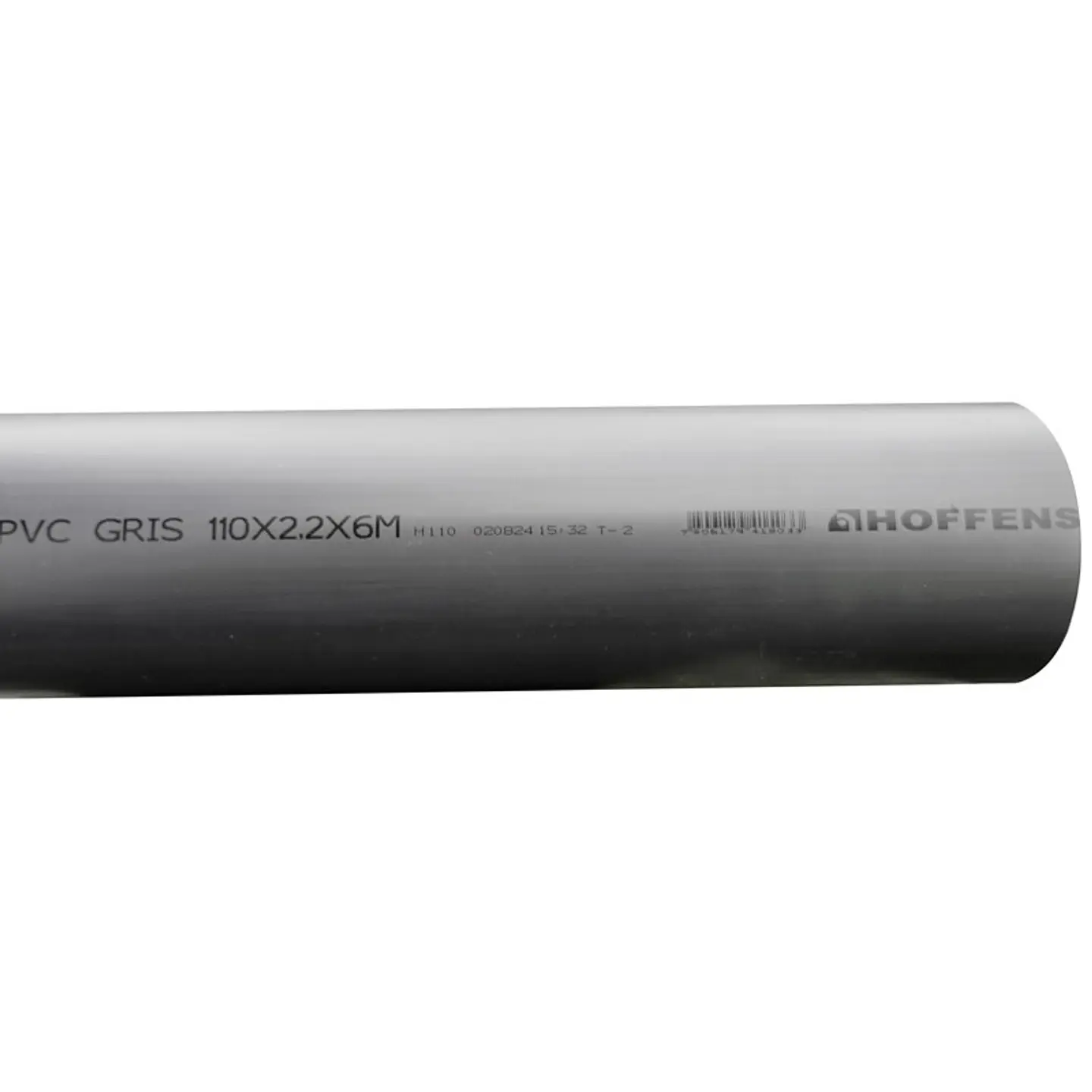 Tubo PVC Gris Oscuro 110 mm x 6 mts NO Certificado Hoffens 2