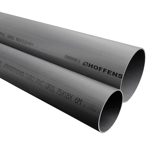 Tubo PVC Gris Oscuro 50 mm x 3 mts NO Certificado Hoffens