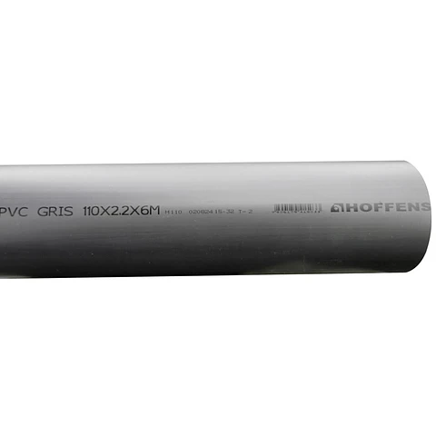 Tubo PVC Gris Oscuro 75 mm x 3 mts NO Certificado Hoffens