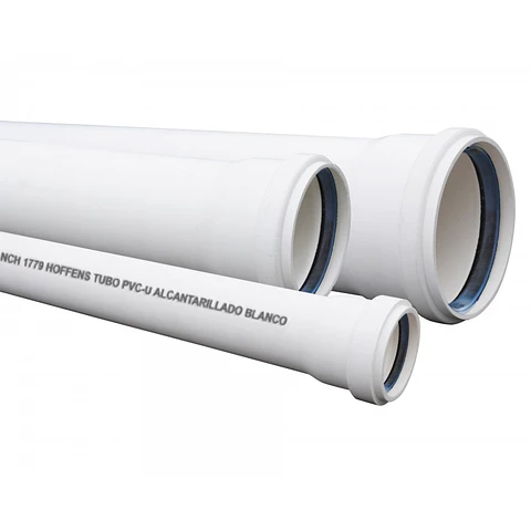 Tubo PVC-U Alcantarillado Blanco 75 mm x 6 mts Nch 1779:2017 C/anillo Hoffens