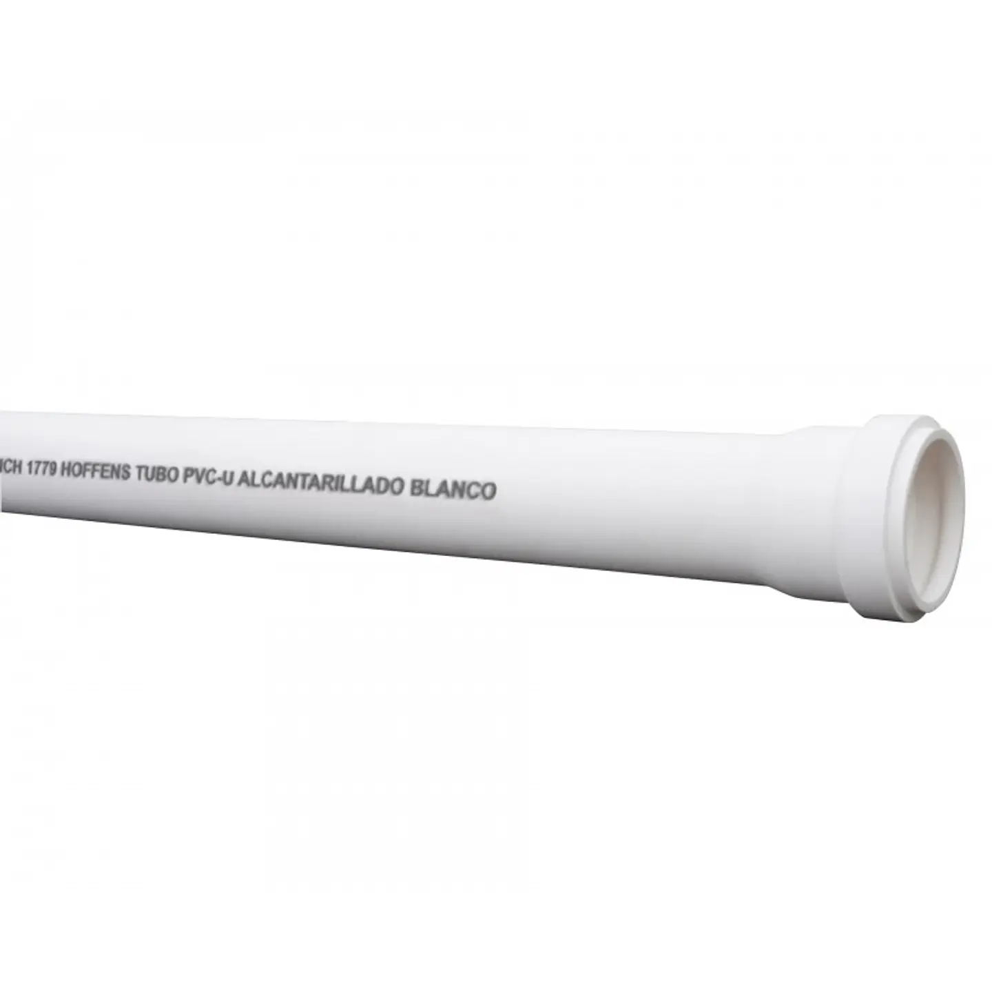 Tubo PVC-U Alcantarillado Blanco 75 mm x 6 mts Nch 1779:2017 C/anillo Hoffens 2