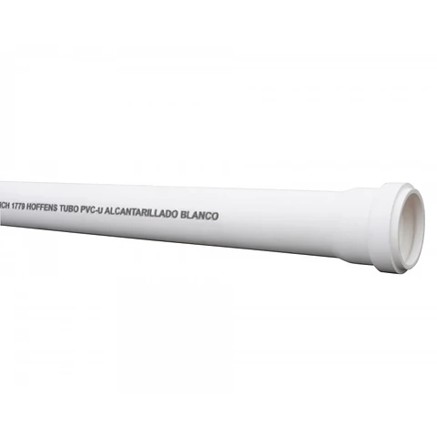 Tubo PVC-U Alcantarillado Blanco 160 mm x 6 mts Nch 1779:2017 C/anillo Hoffens