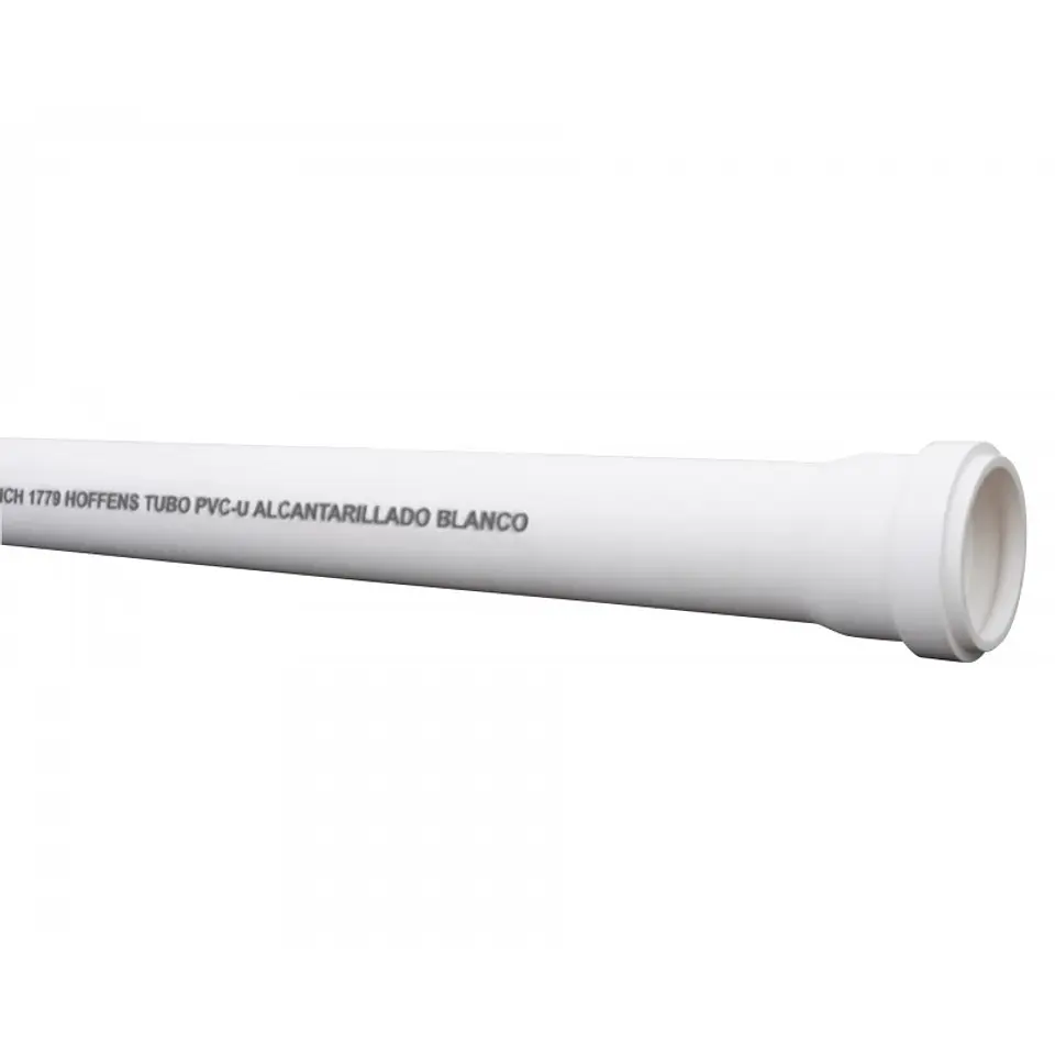 Tubo PVC-U Alcantarillado Blanco 160 mm x 6 mts Nch 1779:2017 C/anillo Hoffens 2