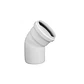 Codo PVC Sanitario Blanco 75 x 45 Hoffens - Miniatura 1