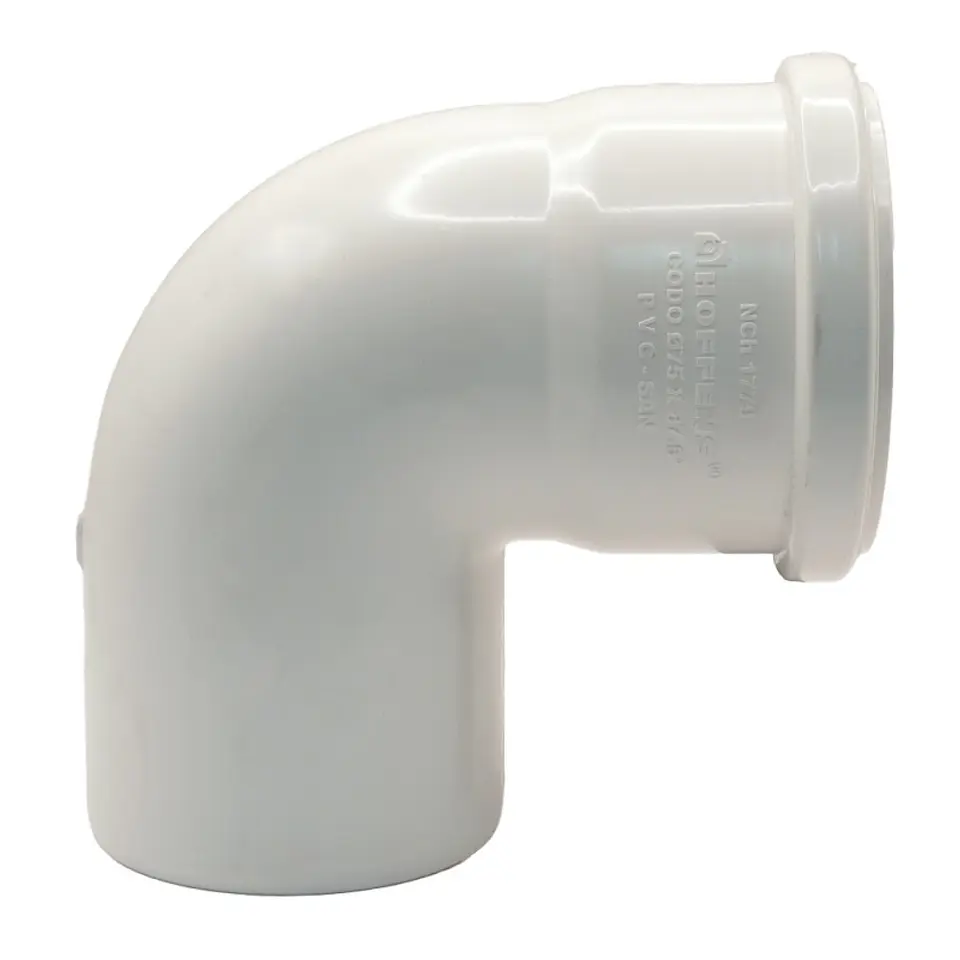 Codo PVC Sanitario Blanco 110 x 87,5 Hoffens 3
