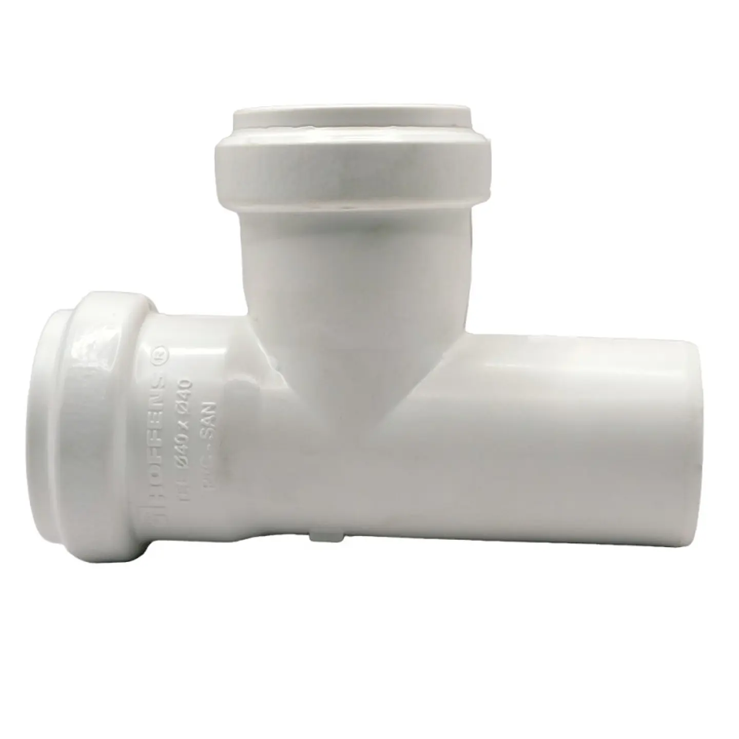 Tee PVC Sanitario Blanco 110 x 75 mm Hoffens 2