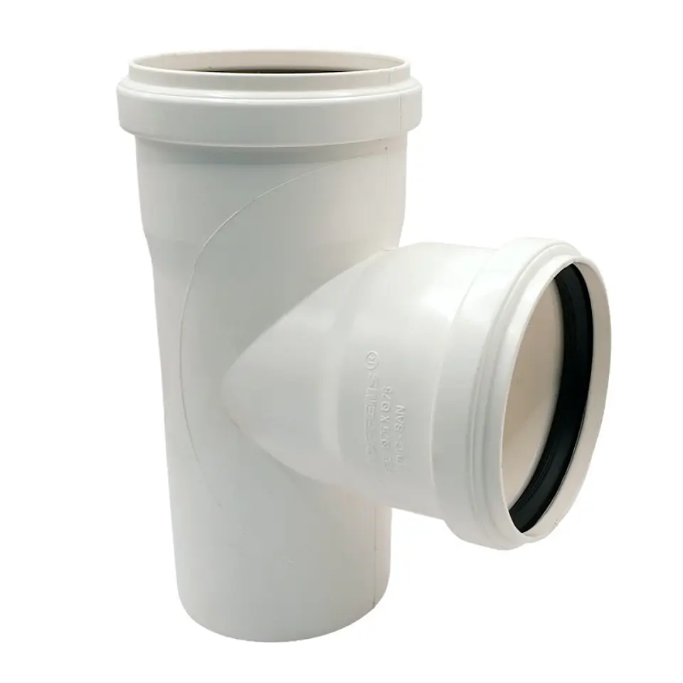 Tee PVC Sanitario Blanco 75 x 50 mm Hoffens 3