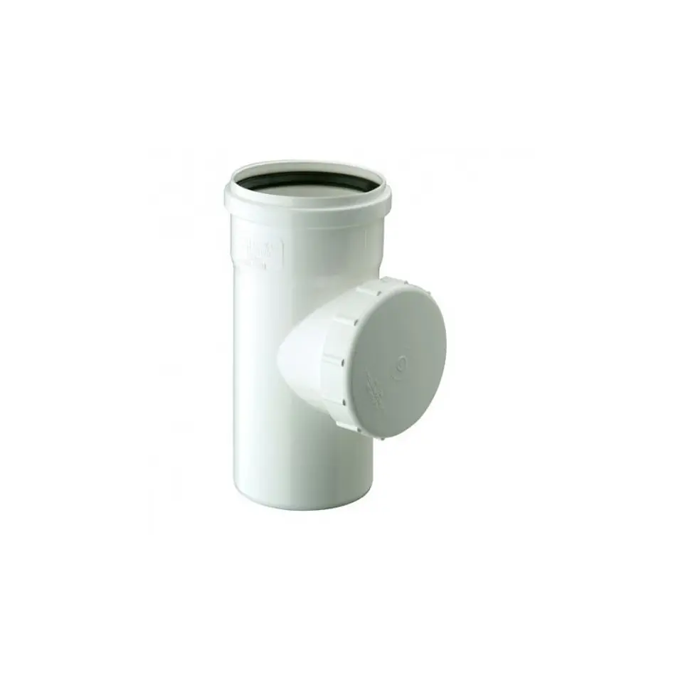 Tee PVC Registro Sanitario Blanco 160 mm Hoffens 1