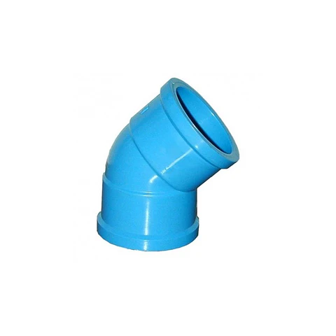 Codo PVC Presión 40 mm 45° Cem PN-10 Azul Reforzado Hoffens