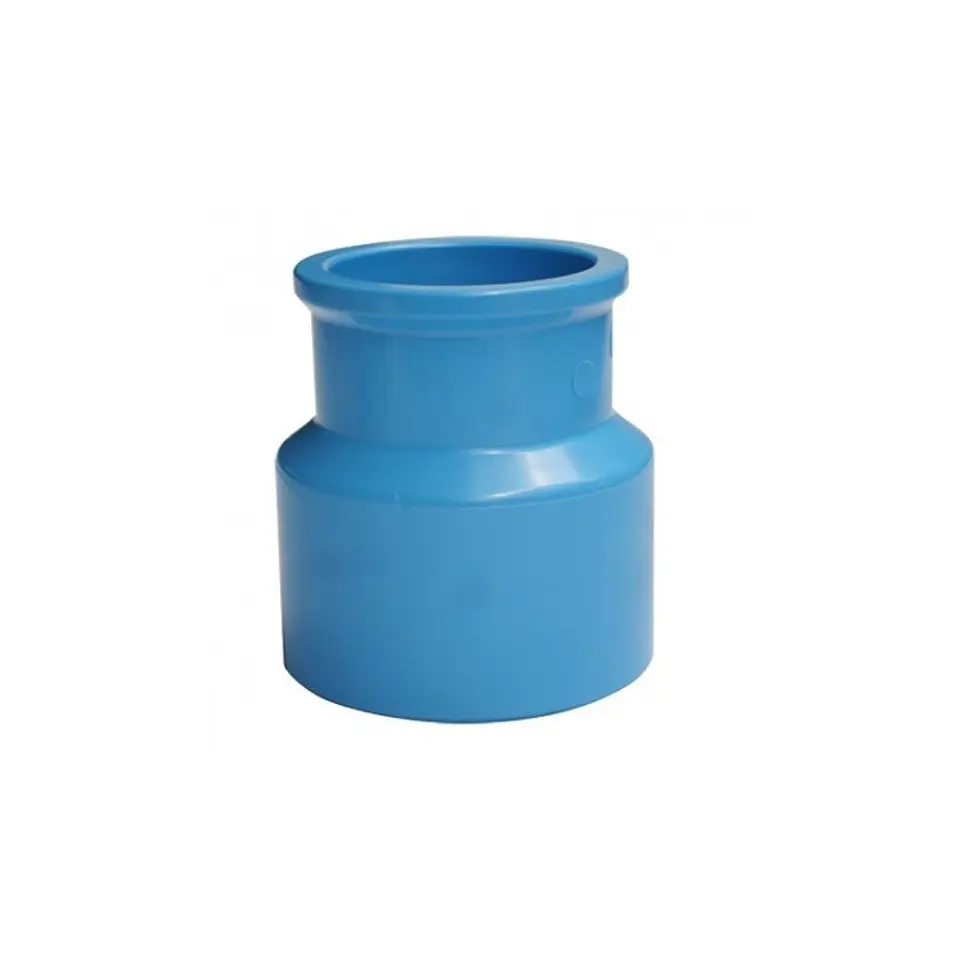 Buje Reduccion Largo PVC Presión 50 x 32 mm PN-10 Azul Reforzado Hoffens 1
