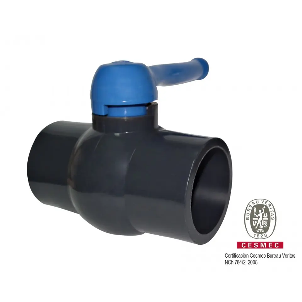 Valvula Compacta Gris Azul 63 mm PVC Pn-12,5 Hoffens 3