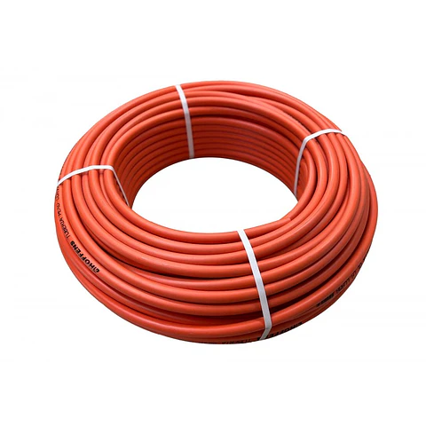 Cañería PE Baja Densidad 1 1/4" Rollo 100 mts. Linea Verde. Virgen Hoffens
