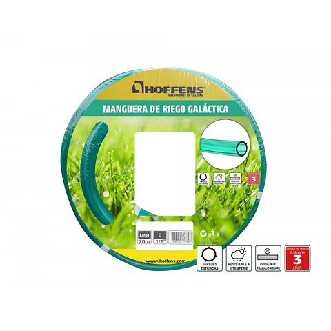 Set Manguera Galactica 1/2" x 20 mts. Verde sin Accesorios Hoffens